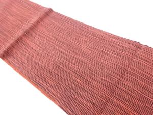 縮緬地縞模様開き名古屋帯（額縁仕立て）